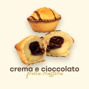 Pasticciotto da 80gr con crema pasticcera e cioccolato - Tiziano LE Salento